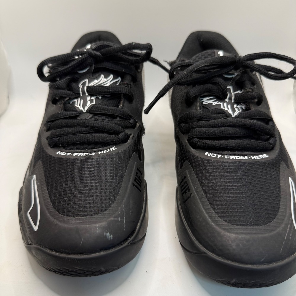 Puma MB.01 Lo‎ LaMelo Ball Black Silver Basketball Shoes 377368-12 Mens 6.5